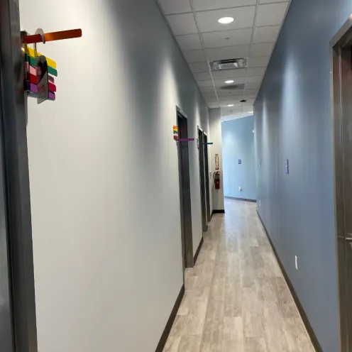 Hallway to appointment rooms in Vacaville Animal Care Center